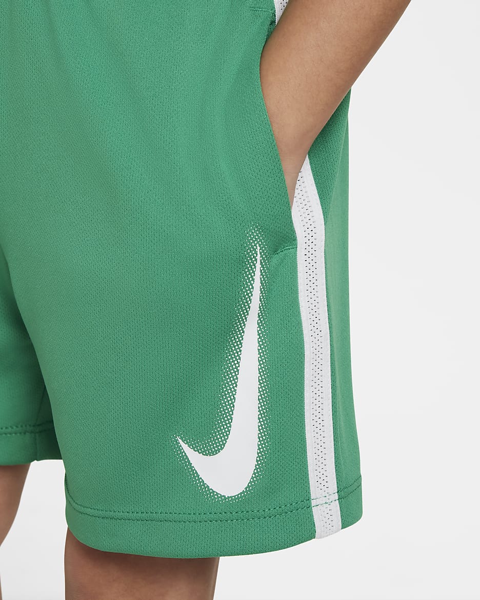 Green nike fleece shorts best sale